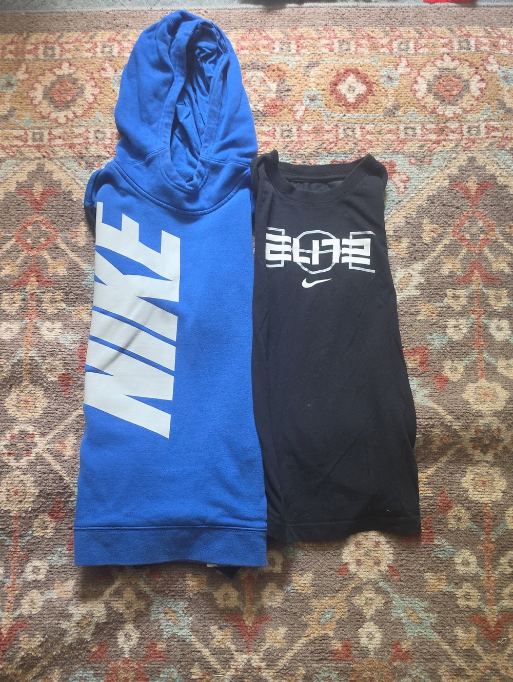 Nike Kids Royal Blue Hoodie with Black Long Sleeve Lot 2